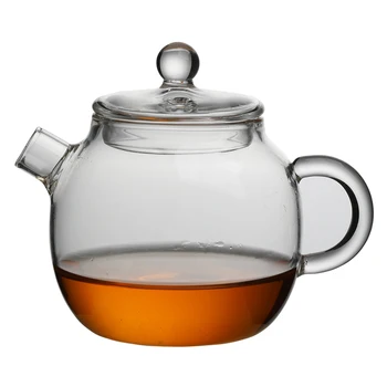 

Single Borosilicate Glass Tea Pot Cover Japanese Handmade Kung Fu Teapot Mini Simple Tetera Cristal Daily Necessities EF50TP