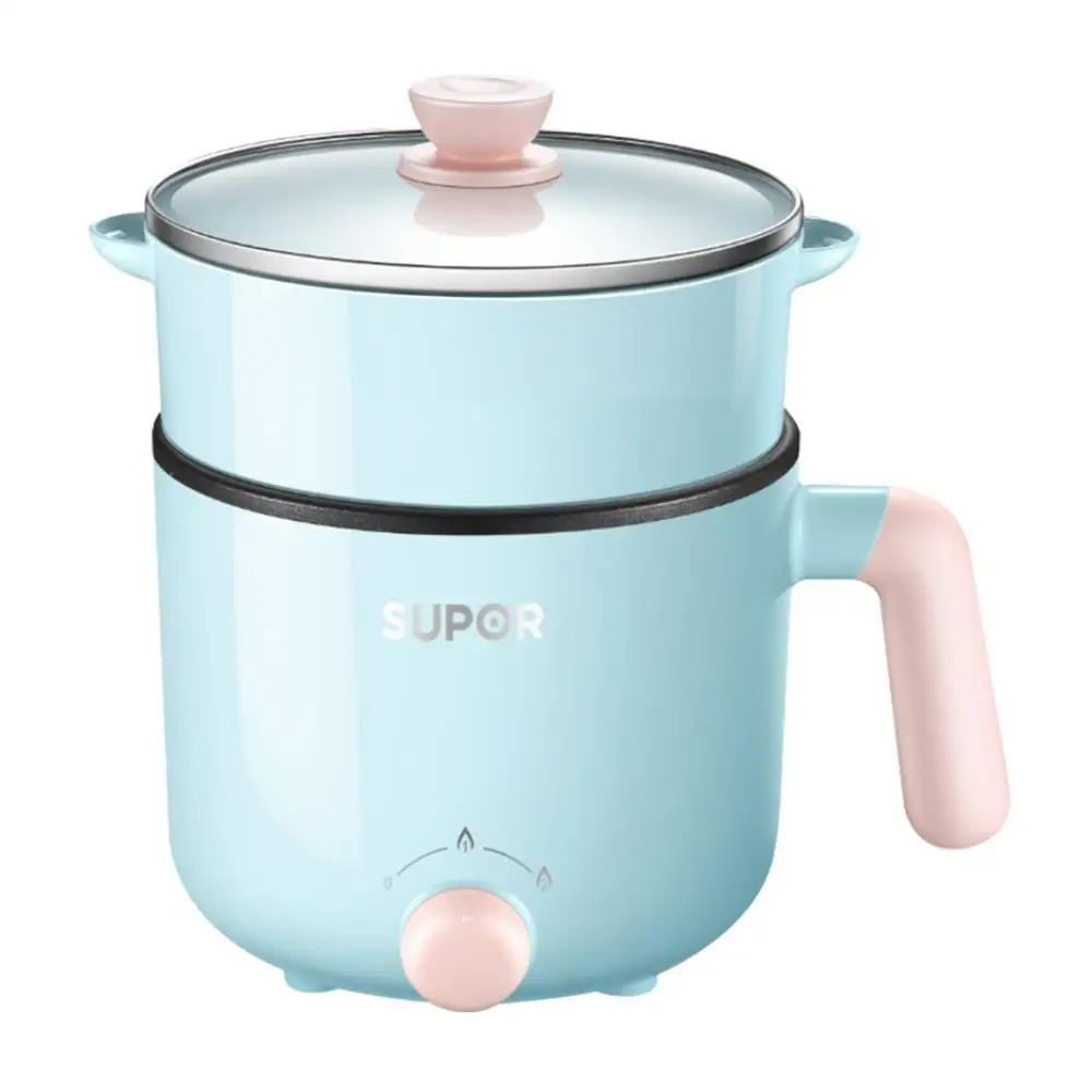 SUPOR 1.2L Mini Electric Cooker For Student Dormitory Small Hot Pot Small Household Multi-function Noodle Cooking Artifact supor ih rice cooker ball kettle household 2l mini electromagnetic rice cooker small rice cooker rice cooker 220v