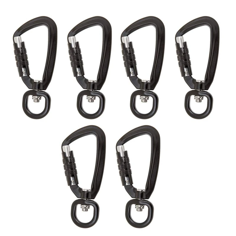 

Swivel Rotating Self Auto Locking Carabiner Buckle Multifunctional Outdoor Hammock Hanging Hooks Hanger Dog Cat Leash Clip