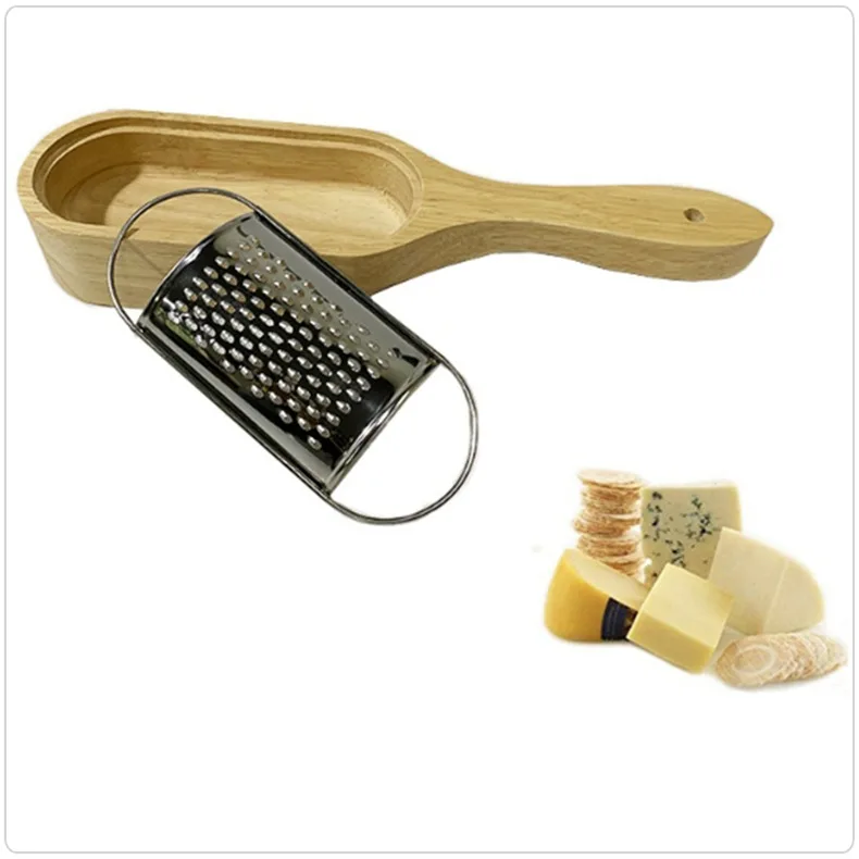 Description Picture 5 of itemMulti Functional Rubber Wood Cheese Grating Cheese Grater Western Chef Kitchen Tools