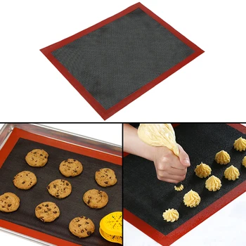 

40*30cm Silicone Mat Non Stick Oven Sheet Liner Pastry Tool Baking Mat for Macaron Cookie Bread Puff Perforated