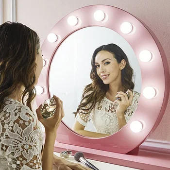 

Vanity Mirror Lights 3Colors Light LED Bulb Glamour Hollywood Style LED Mirror Lights 5V 10Bulb USB Dressing Room Table Set 2A