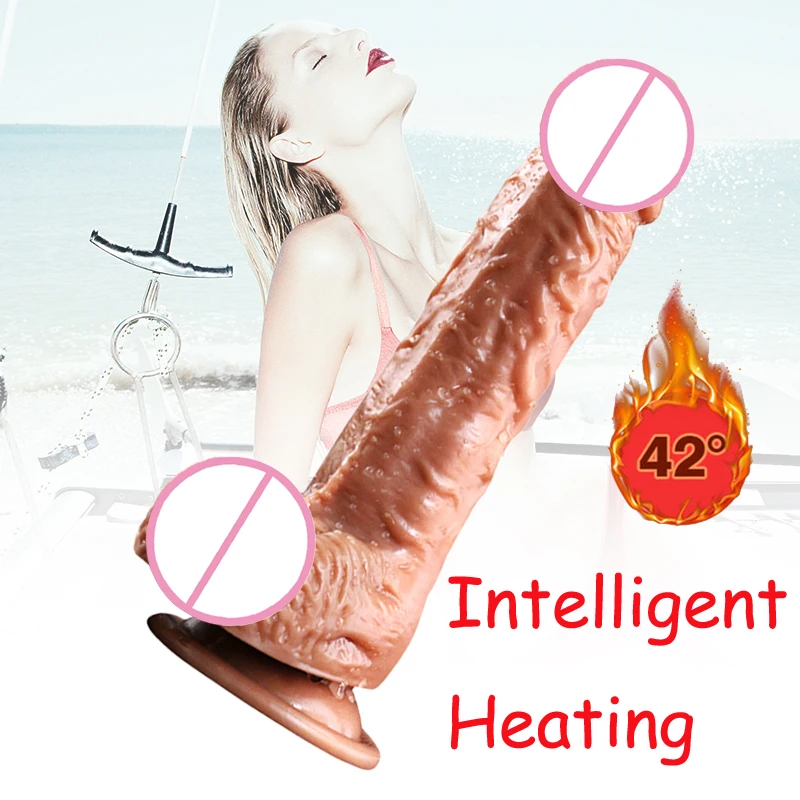 Sex Machine USB Smart Heating Automatic Telescopic Dildo Real Dick For Women Soft Dildo Vibrator Re