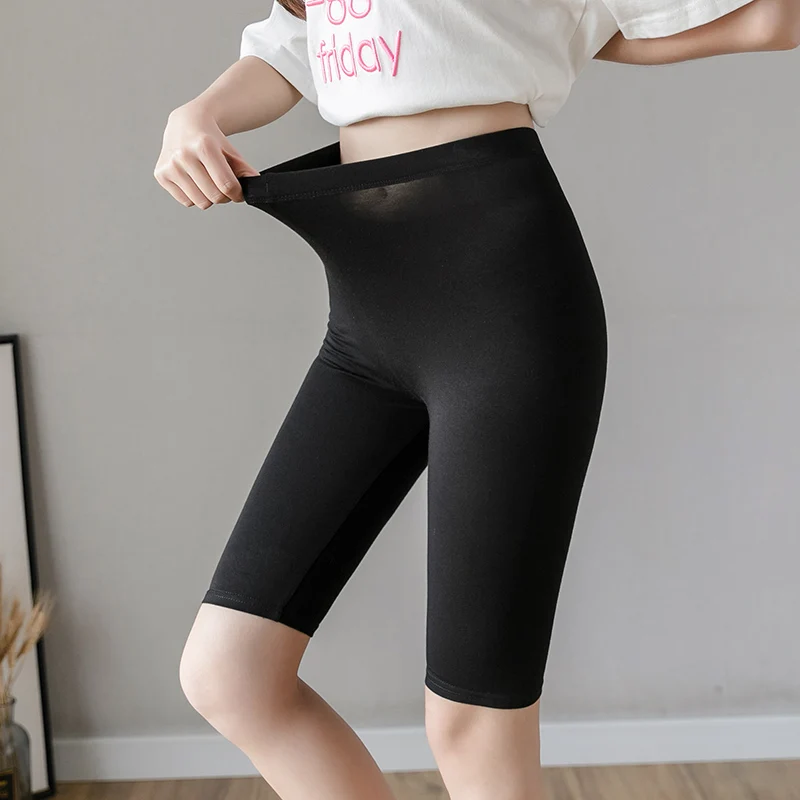 Sports Leggings Women Five-Point Summer Thin Section Wearing Elasticity Was Thin And Anti-Light Out Large Size Pants F5A125