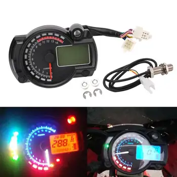 

2019 New Stylish Waterproof 15000rpm LCD Backlight Adjustable Motorcycle Odometer Speedometer Motorcycle modification