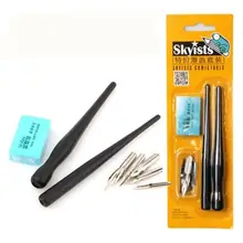 Portable Comic Pen Nib& Holder& Eraser Set Cartoon Manga Drawing Painting Tools Kit School Stationery Supplies