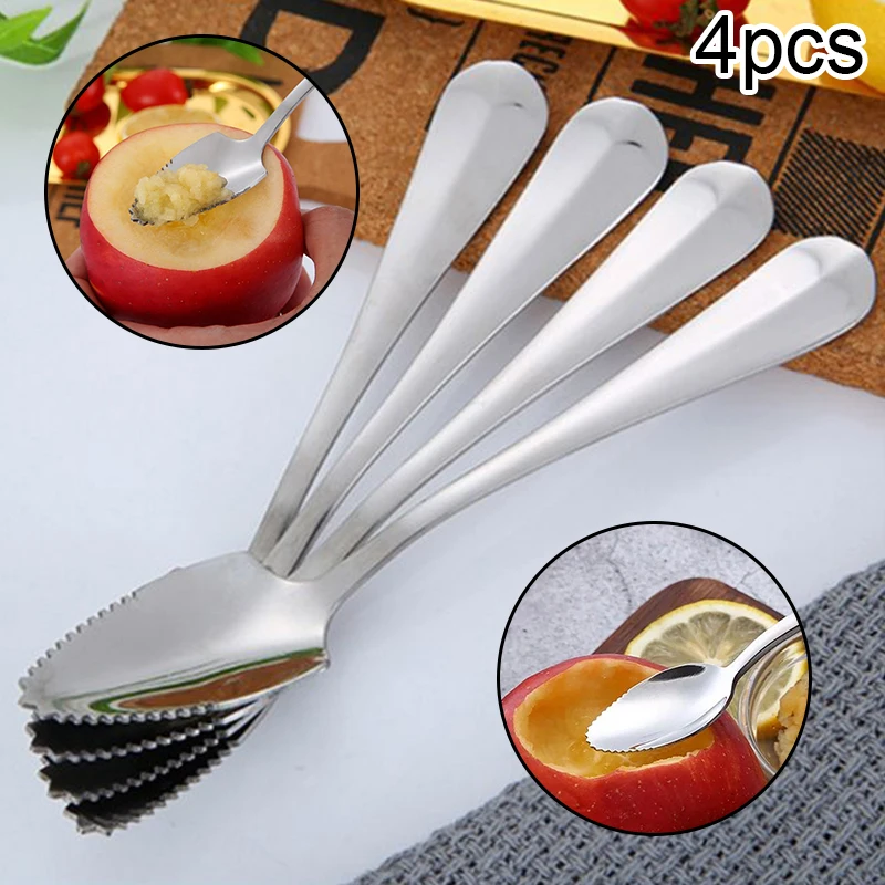 

4X Long Handle Coffee Spoons Tea Ice Cream Stirring Spoon Stainless Steel Stylish Kitchen Supply
