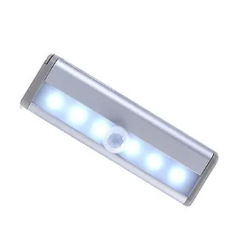 

Inductive 6 Led Light Bar Power 1w Night Light Rechargeable No Drilling Convenient Room Cabinet Lamp