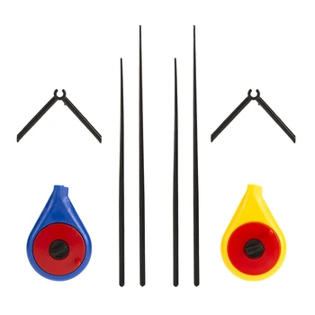 

2pcs 30cm Mini Ice Fishing Rod ABS Plastic Ice Pole Reel Lightweight DIY Kit Winter Fishing Accessories Children Kits 2 Colors