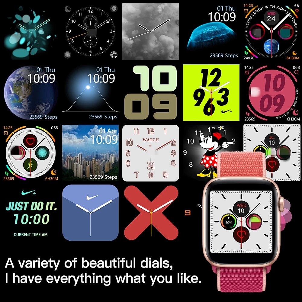 Часы серии 5 IWO 12 Bluetooth Смарт часы 1:1 44 мм 40 мм Чехол спортивные Смарт часы для iPhone Android телефон PK IWO 11