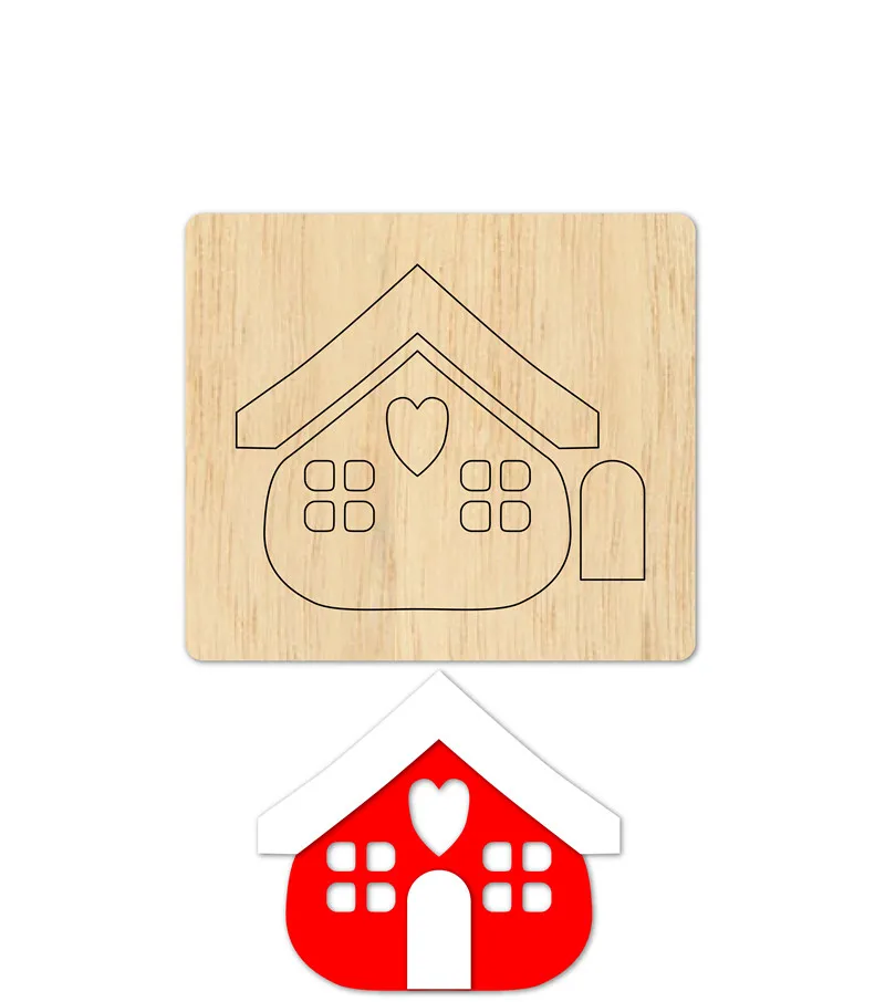 

Estel houses Wood Cutting Dies Stencil 2019 New Wood+ Metal Laser Cutter Die Embossing Craft Taglio del legno