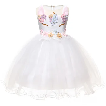 

Baby Girls Unicorn Tutu Dress Outfits Christening Gowns First Infant Birthday Dress Infantil Vestido