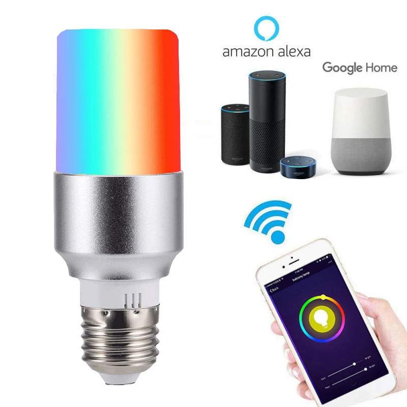 

Smart WiFi Light Bulb Home Lighting Lamp Bulb Lamp Wake-Up 6W RGB Magic Light Lights Compatible with Google Assistant and Alexa
