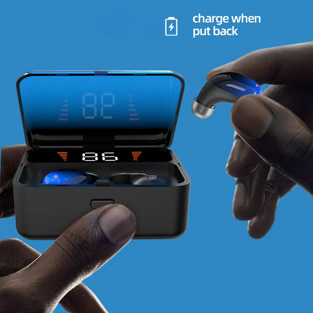 ONLENY TWS Bluetooth наушники V5.0 Touch беспроводные наушники 9D стерео спортивная водонепроницаемая гарнитура громкой связи с Мощный светодиодный дисплей
