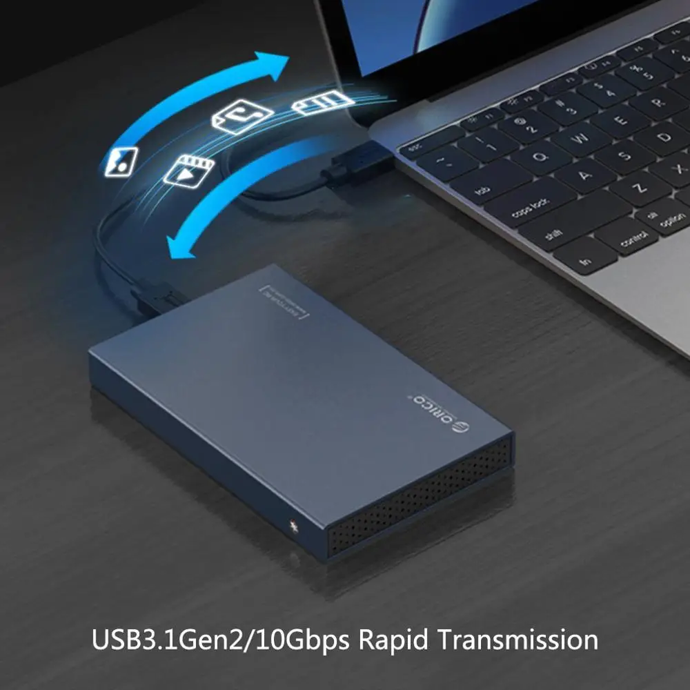  ORICO 25 pulgadas SATA a USB tipo-C USB 31 Gen 2 SSD 4TB HDD carcasa de disco duro externo