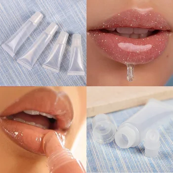 

10pcs/lot 5ml Empty Lipstick Tube Lip Balm Soft Tube Makeup Squeeze Clear Lip Gloss Container
