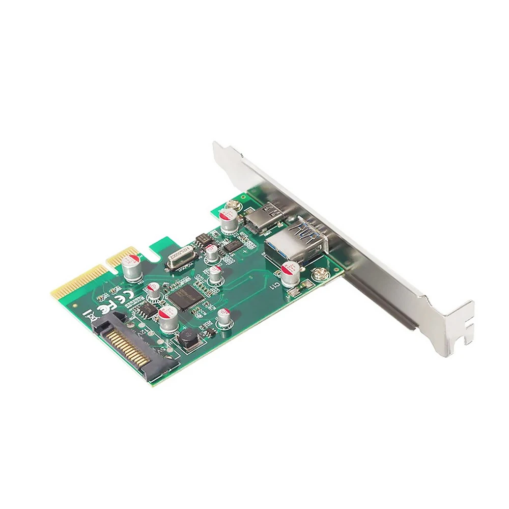 Адаптер PCI E к USB 3 1 Type A + C Expresscard 10 Гбит/с для настольных ПК Express|Платы расширения| |