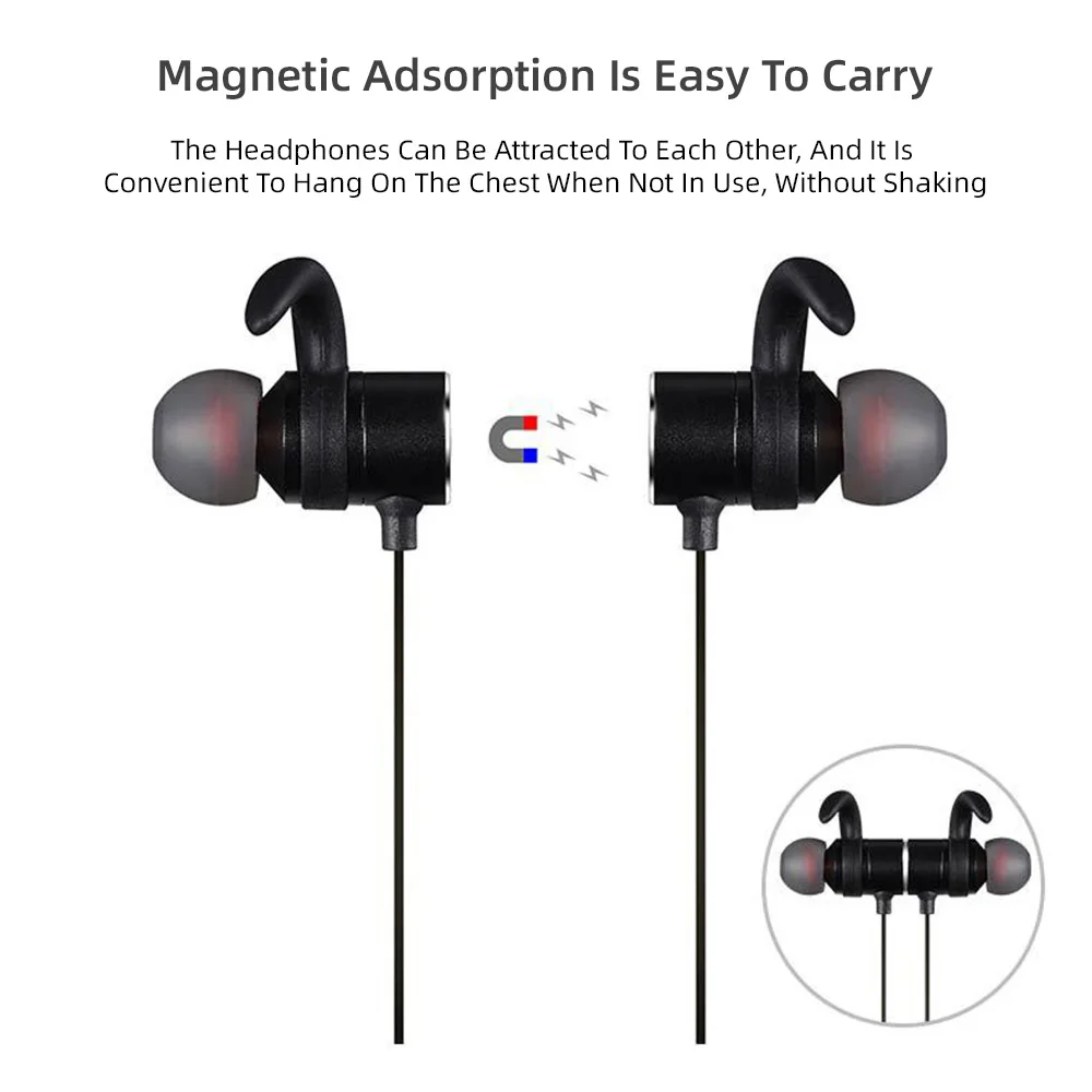 Wireless Headset TF Card Bluetooth V4 2 In Ear Magnetic Sports MP3 Stereo Earbuds For iPhone Huawei Earphone Handsfree Mic Music