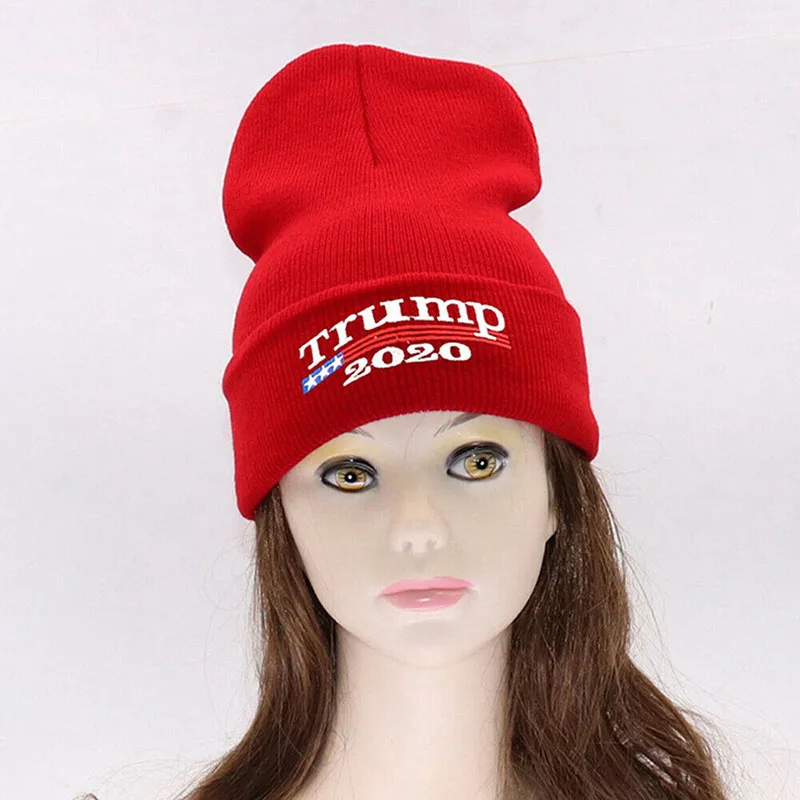 Donald Trump Knitting Hat Cap Embroidery Warm Elasticity Breathable for Winter TY53
