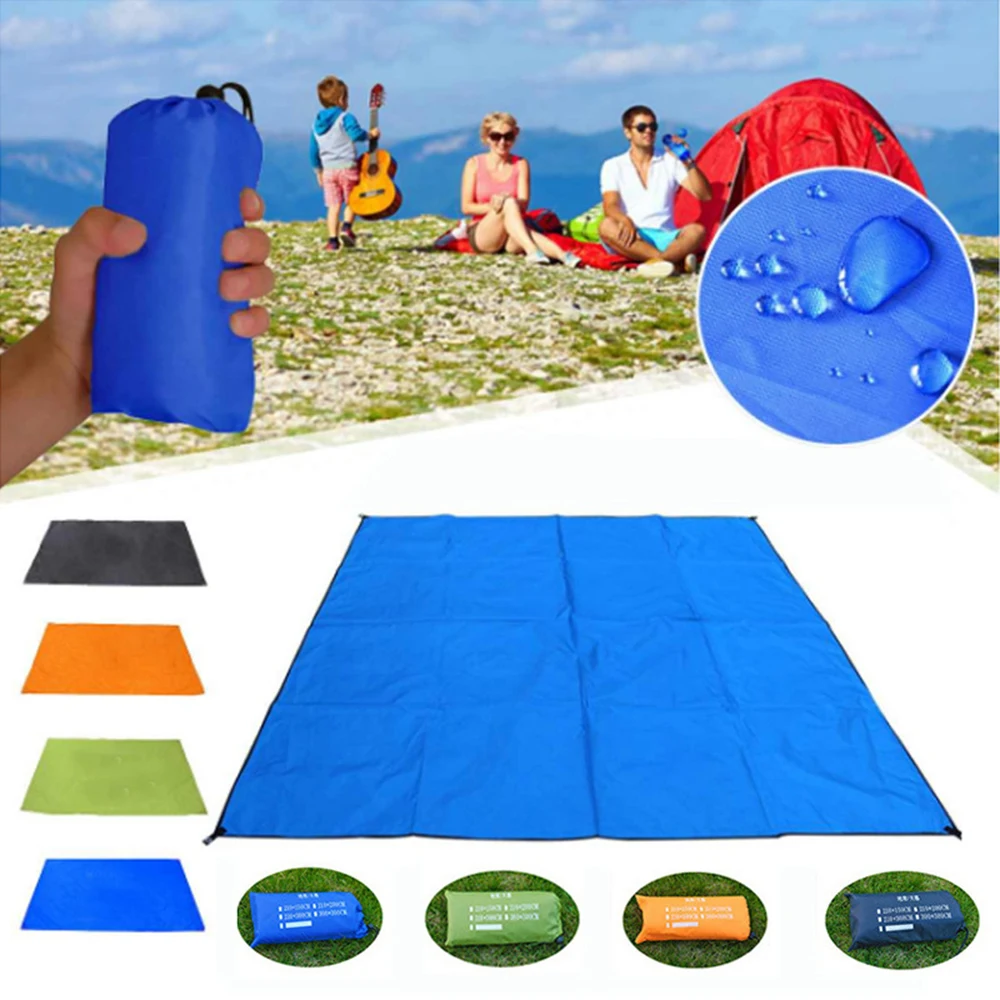 

3 Size Portable Beach Blanket Waterproof Sandproof Picnic Blankets for 1-5 Adults Lightweight Beach Mat for Travel, Camping