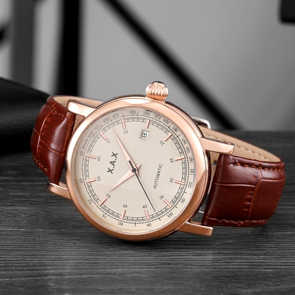 Брендовые мужские часы с автоматическим перемещением, мужские водонепроницаемые часы, мужские большие наручные часы, фирменный Швейцарский дизайн