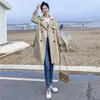 Aelegantmis Women Casual Long Trench Coat With Sashes Double Breasted Women's Windbreaker 2022 Chic Office Coat Ladies Outerwear ► Photo 2/6