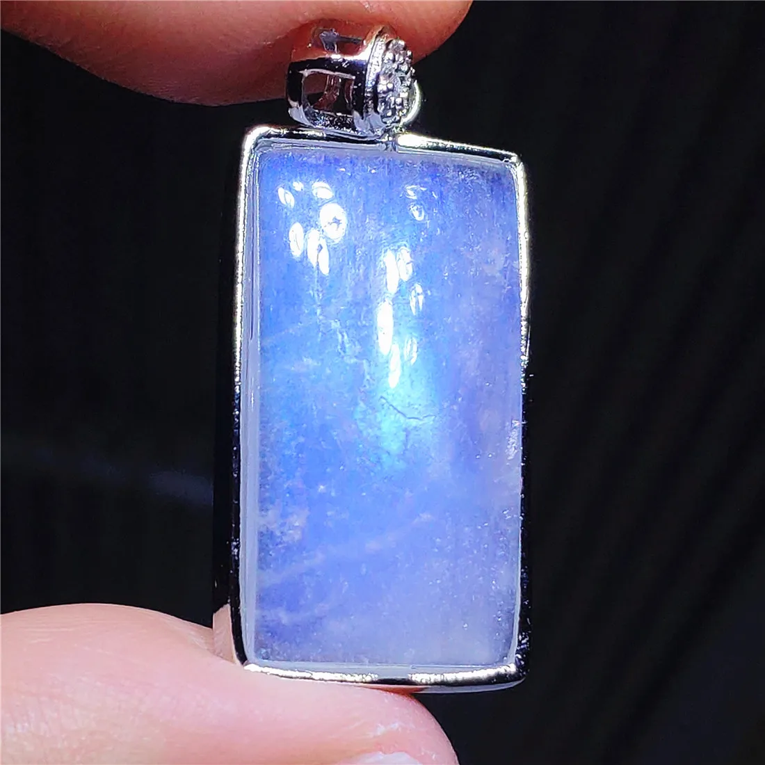 tiffany bracelet Natural Blue Light Moonstone Pendant Women Men Beads Water Drop Rectangle Crystal Moonstone Bead Necklace Healing AAAAA engagement rings