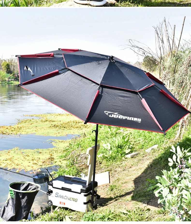 2.0-2.6M Parasol Fishing Umbrella Outdoor Camping Use Detachable Adjustment Direction Sun Shade Rainproof outdoor chairs