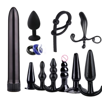 

7PCS anal plug silicone Butt Plugs Dildo Massaging Vibrator Kit Set Sex Toys Prostate Massage sex toys for woman