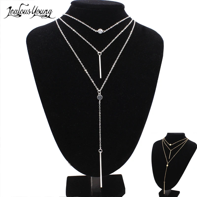 

New Multilayer Chain Necklaces & Pendants for Women Vintage Charm Gold Choker Necklace Bohemian Jewelry Gift