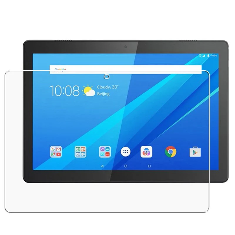 glass film Чехол для lenovo Tab E10 TB-X104L, тонкий раскладной флип-чехол из искусственной кожи, чехол для lenovo Tab E10 TB-X104F, 10,1 дюймов, чехол s - Цвет: glass film