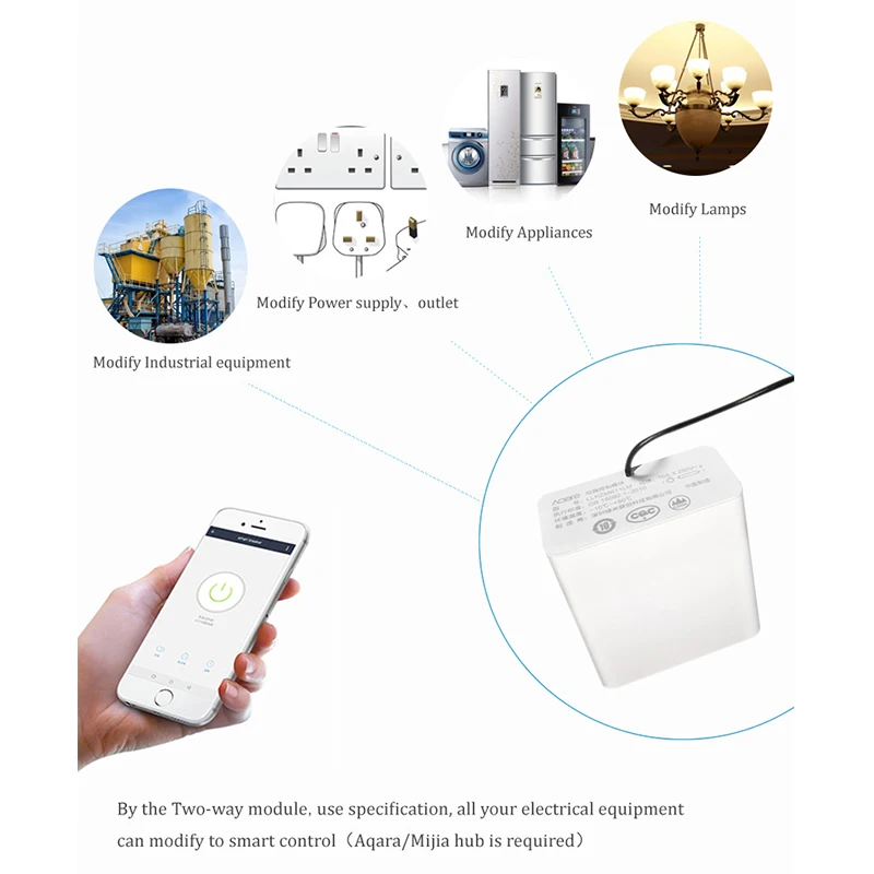  Original Xiaomi Mijia Aqara Two-way control module Wireless Switch Relay Controller 2 channels Work - 32999133936