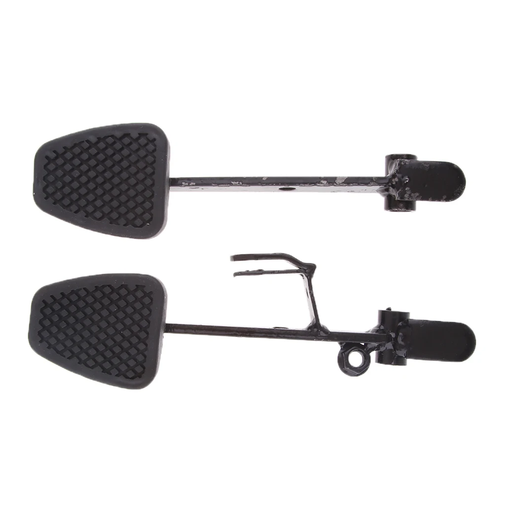 2 Pieces Black Metal Iron Go Kart Brake & Throttle Pedal Set Replacement