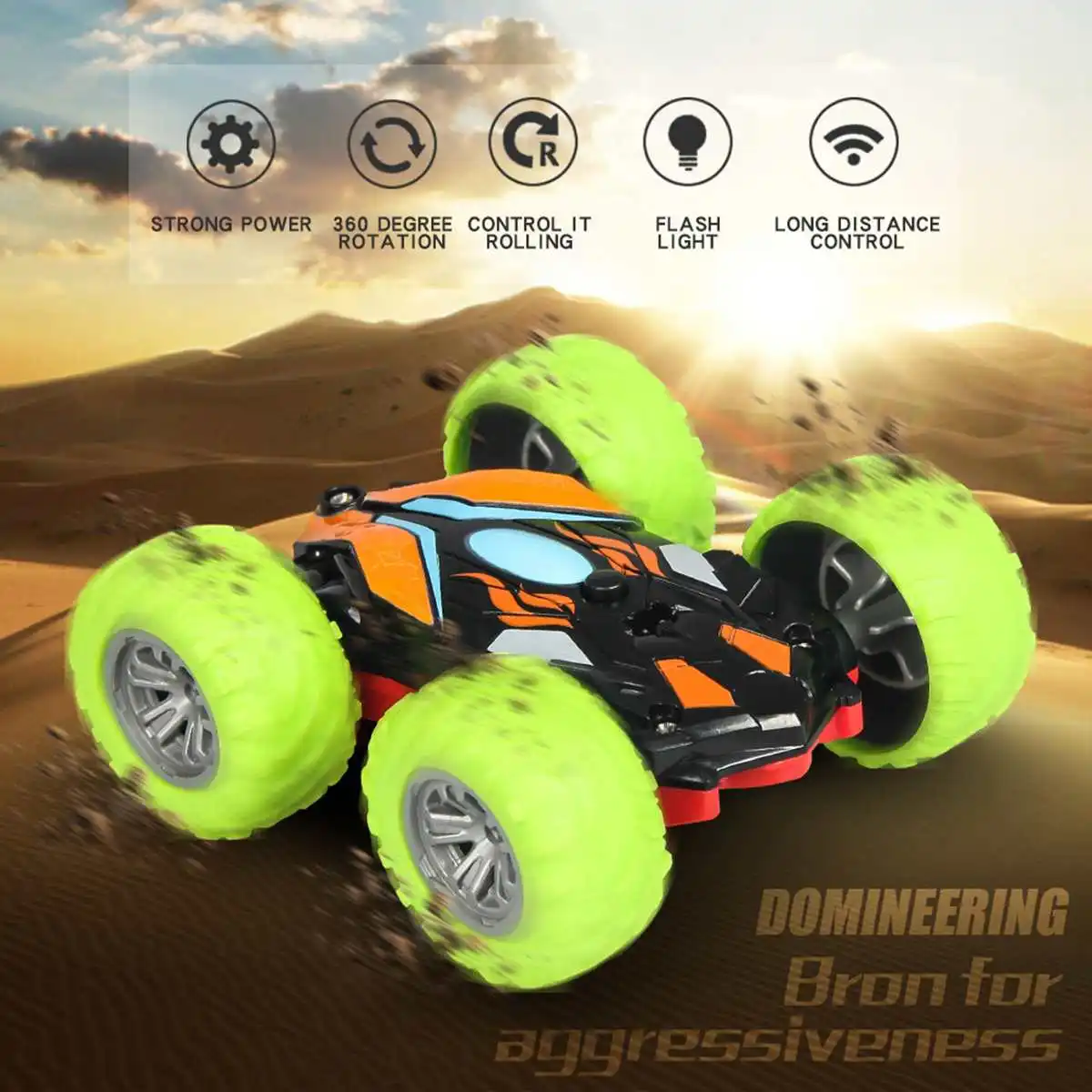 Double Sided 3D Flip Remote Control Car Robot RC Car Toy Drift-Buggy Crawler Battery Operated Stunt Machine Radio Controlled Car