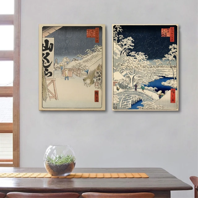 Japanese Style Landscape Wall Art Canvas Painting Watercolor Aesthetic  Poster Print Pictures for Modern Home Interior Decor - AliExpress