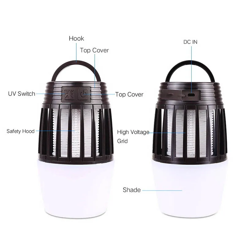 Remote Control Electronic Mosquito Killer Lamp  2 In 1 LED Nigh Light Anti Repellent Fly Bug Zapper Insect Killer Pest Control