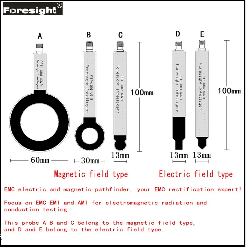 

Improvement of 9K-6GHz Conductive Radiation of EMC EMI Near-field Simple Probe Magnetic Field Electric Field Antenna