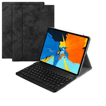

Wireless Keyboard for iPad Pro 11 Inch 2018 USA Bluetooth Keyboard with Smart Sleep Leather Tablet Case and Pen Slots Keyboards