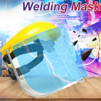 

Protective Full Face Mask Welding Helmet Anti-UV Clear Safety Anti Splash Shield Visor Workplace Protection Supplies Anti-Shock