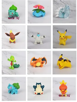 

Anime Eif Action Figure Pikachu Squirtle Charizard Vulpix Cubone Gengar Mini Cartoon Animals Model Toys Collection Gift 3-5cm