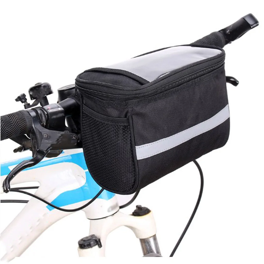 BicycleHandlebarBagsWaterproofBikeHandlebarBasketFrontStorage