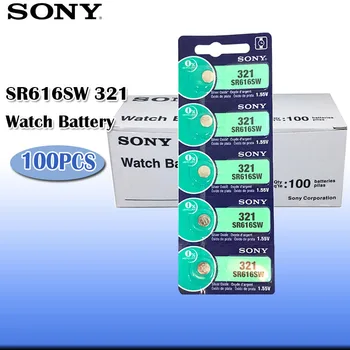 

100pcs/lot 100% Original Sony 321 SR616SW Silver Oxide Watch Battery 321 SR616SW SR616 Button Coin Cell MADE IN JAPAN