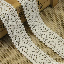Off белая кружевная лента 5 ярдов/партия хлопок глубокая с цветами и кружевом отделкой ручная работа цв творчество DIY шитью аксессуары 2,6 см