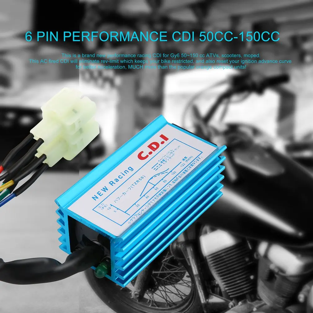 Новые 6 Pin Производительность CDI 50cc-150cc скутеры ATVs Go Karts GY6 двигатель транспортных средств Go Karts GY6 двигатель транспортных средств