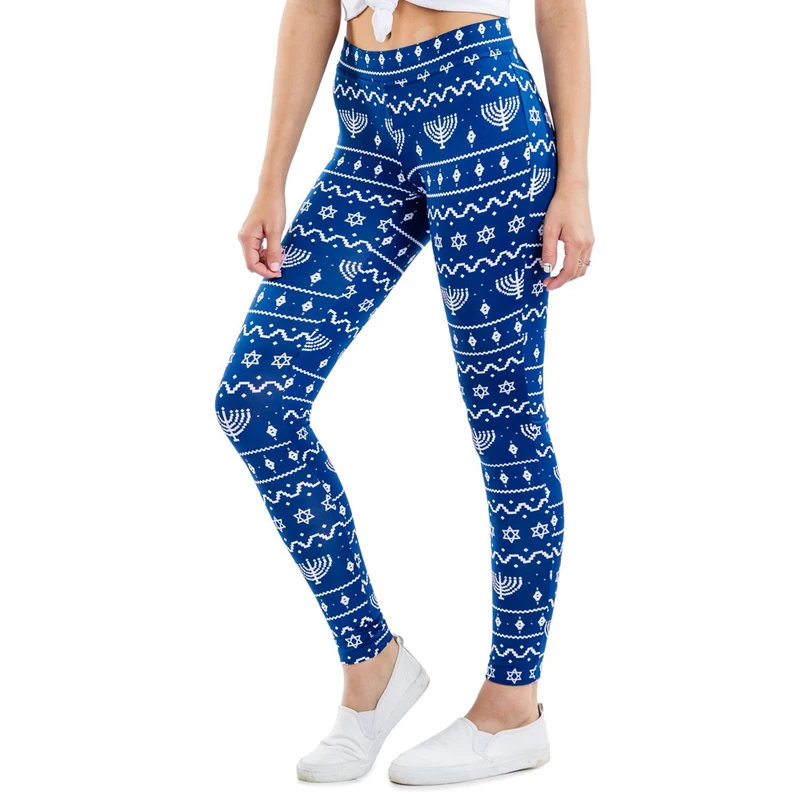 Christmas Legging Pants Womens Winter Skinny Elastic High Waist Leggings Female Printed Casual Slim Fitness Leggin Pants