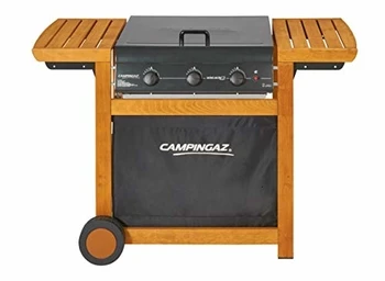 

Campingaz Barbecue Gas Adelaide 3 Woody, Grill Barbecue a Gas a 3 Bruciatore, Potenza di 14 kW, Griglie in Acciaio, 2 Tavoli a