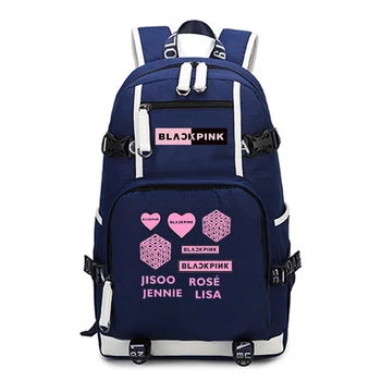 

Men Backpack Male Bag BLACKPINK Out Door Black Blue Large Capacity Waterproof Unisex Casual School Backpack Bag Women Bookbag