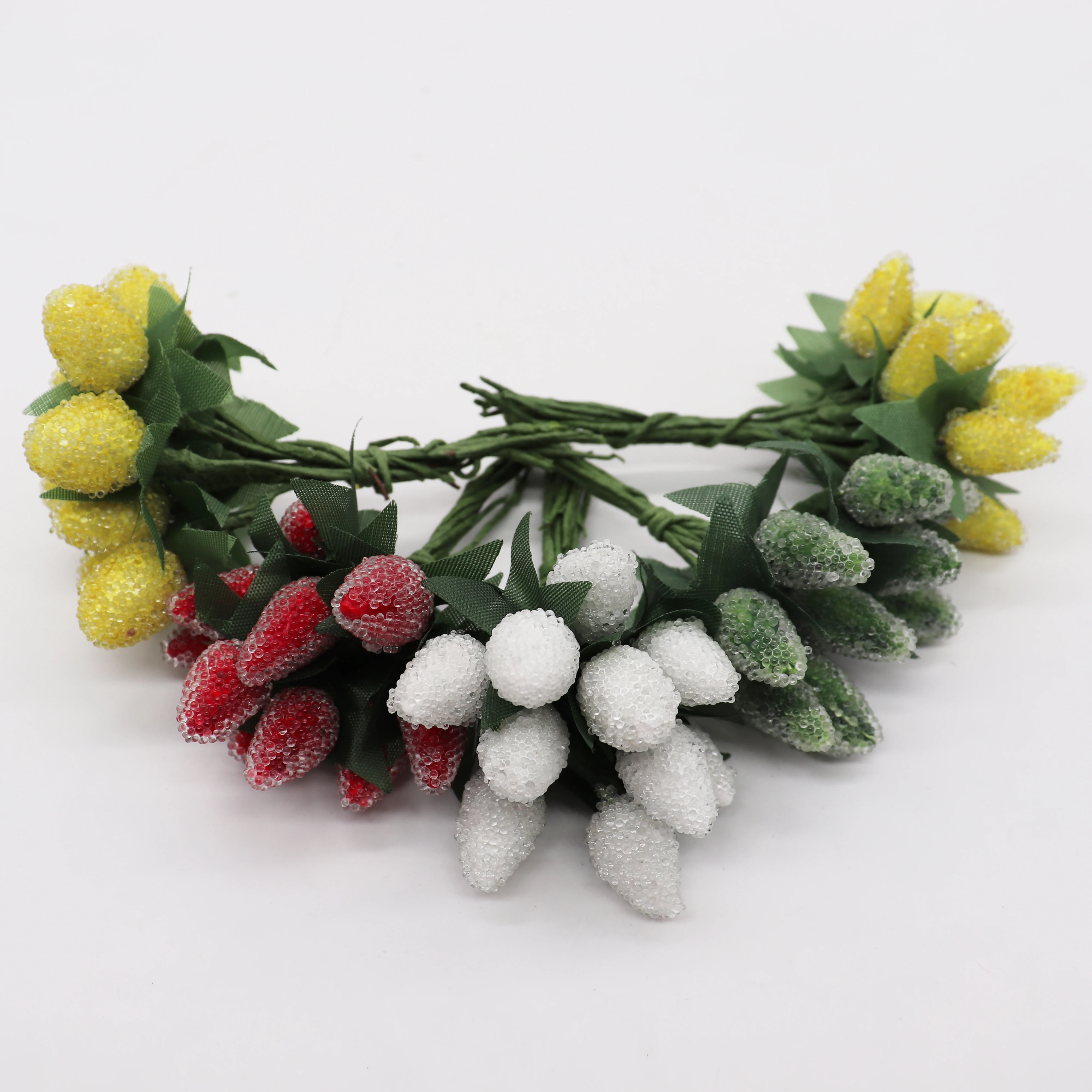 10 шт./партия голова 4 цвета искусственная клубника Stamen