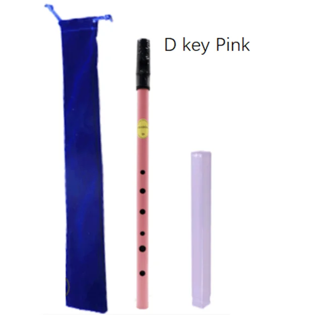 D Pink D-ключ, золотая металлическая флейта, 6 отверстий, ирландский латунный музыкальный инструмент, флейта с жестяным свистком, ирландский духовой инструмент, легко обучаемый - Цвет: D Pink