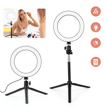 

120 Led Selfie Ring Light 20cm Lamp Studio Photography Photo Video Camera Lamps For Phone Holder Ringlight